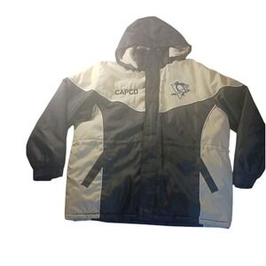 Capco G-III Sports NHL Pittsburgh Penguins Hooded Jacket XL READ‎ Y2K Retro